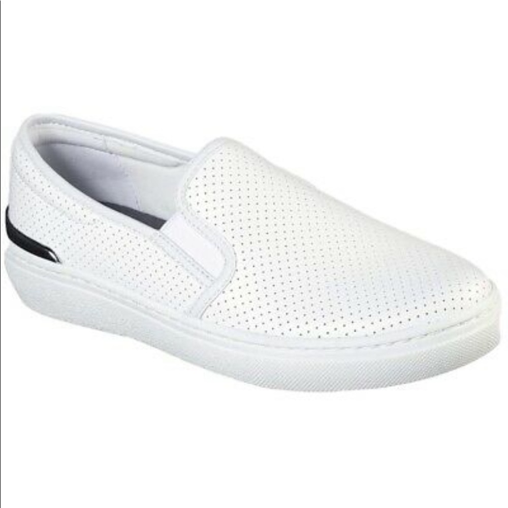 EUC. Worn once. Concept by Skechers slip on white shoes